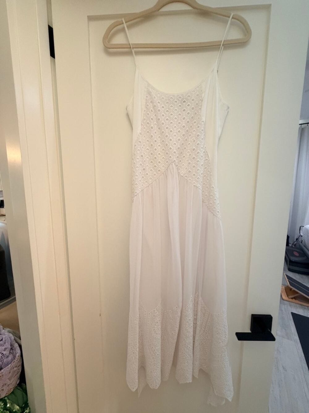All Saints White Cami Dress with drop waist - Size US 4 - BNWOT